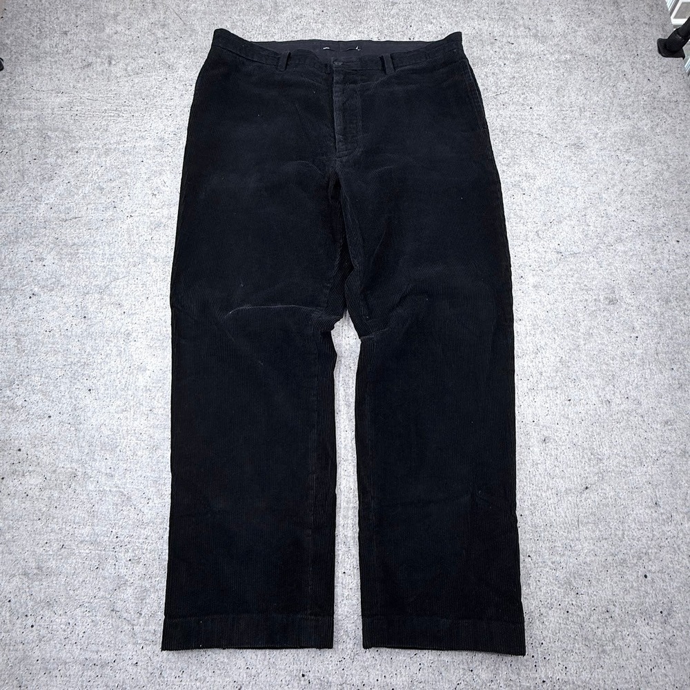 Nautica Black Corduroy Straight Leg Dress Pants Mens‎ 40x32 (40x34 Tag)